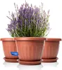 BigDean 3x Blumentopf mit Untersetzer rund ø40xH31 cm Produktbild-Vorschau 1