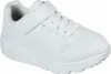 A white Skechers Uno Lite sneaker for children is shown from a side angle against a white background. Produktbild-Vorschau