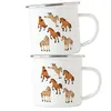 Pferd Emaille Tasse Pferde Hengst Stute Hobbie Produktbild-Vorschau 2