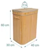 Relaxdays wasmand met deksel, bamboe, 72 liter, inklapbare Productafbeelding-voorbeeld 4