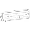 Minimalistischer TV-Schrank Hinoki 195 cm mit 4 Türen Produktbild-Vorschau 6