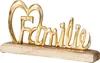 Schriftzug Familie Gold L30cm Metall Mango Holz Aufsteller Produktbild-Vorschau 1