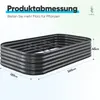 Quictent Hochbeet Metall 240x120x45cm, Wetterfestes Produktbild-Vorschau 7