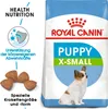 A bag of Royal Canin puppy food with illustrations and text highlighting its features. Produktbild-Vorschau