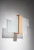 Wandleuchte E27 Glas Holz Modern innen Wandlampe Flur Produktbild-Vorschau 1