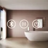 SONNI Specchio da bagno rotondo bianco 70 x 70 x 3,5 cm Tre Anteprima dell’immagine prodotto 4