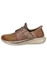 A side view of a brown SKECHERS SLIP-INS SLADE - ZACHARY shoe against a white background. Voir les images du produit