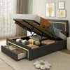 okwish 140×200 Polsterbett mit Schubladen und Rollen, Produktbild-Vorschau 5