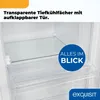 Interior view of a refrigerator or freezer with transparent shelves. Produktbild-Vorschau