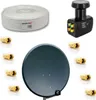 PremiumX SAT Anlage 80cm Antenne Aluminium Quad LNB 50m Produktbild-Vorschau 1