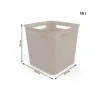 A product shot of a beige laundry basket with dimensions indicated. Anteprima dell’immagine prodotto