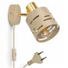 LUXOLAR Wandleuchte Beige Gold E27 mit Kabel, Stecker und Produktbild-Vorschau 1