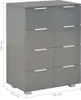 Sideboard Hochglanz-Grau 60x35x80 cm Holzwerkstoff Produktbild-Vorschau 8