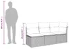 vidaXL Divano da giardino con cuscini a 3 posti in Poly Anteprima dell’immagine prodotto 8