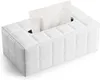 Kosmetiktücherbox Tücher Box aus Leder (Weiß) Produktbild-Vorschau 1
