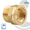 A brass plumbing fitting on a white background. Produktbild-Vorschau
