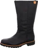 A black leather boot is shown against a white background. Voir les images du produit