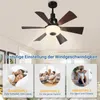 Stropný ventilátor s výkonom 40 W, s osvetlením a Bluetooth Náhľad obrázku produktu 5