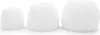 Three white silicone earbud tips of different sizes arranged in a row on a white background. Voir les images du produit