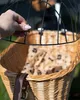 Hundefahrradkorb Weidenkorb mit Gitter Kissen großer Produktbild-Vorschau 7