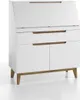 Sekretär Schreibtisch Schrank weiß matt MDF Asteiche Produktbild-Vorschau 4
