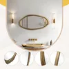 Ovaler Wandspiegel 75 cm x 40 cm – Goldener Metallrahmen Produktbild-Vorschau 6