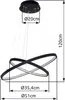 A diagram showing the dimensions of a pendant light. Náhled obrázku produktu
