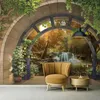 Fototapete 3D Effekt Wasserfall Fenster Wald Natur 250x175 Produktbild-Vorschau 2