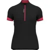 Odlo Women´s T-shirt 1/2 zip ESSENTIAL black paradise pink Produktbild-Vorschau 2