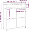 vidaXL Botník so 4 chlopňami Hnedý dubový vzhľad 100x34x112 Náhľad obrázku produktu 8