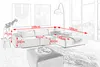 KAWOLA Sofa RANI Ecksofa Cord steingrau Recamiere rechts Produktbild-Vorschau 7