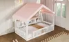 Cama infantil de 90x200 cm con dosel, guirnalda de luces Vista previa de la imagen del producto 9
