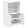 A white cabinet with two doors and shelves. Voir les images du produit