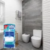 A bathroom scene with toilets and a product display. Produktbild-Vorschau