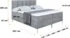 ALTDECOR  Boxspringbett mit Silber Füßen, Matratze und Produktbild-Vorschau 6