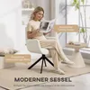 HOMCOM Fauteuil, draaibaar, loungefauteuil met Productafbeelding-voorbeeld 4