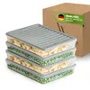Viwares Stapelbare Gefrierdosen 4er Set, Gefrierfach & Produktbild-Vorschau 1