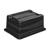 A black storage box with a lid, shown from a diagonal angle against a white background. Produktbild-Vorschau