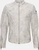 Veste en cuir pour homme Tazzio style motard A800 (gris Voir les images du produit 8