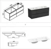120 cm Badmöbel-Set Unterschrank mit dünn Keramik Produktbild-Vorschau 7