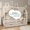 Homestyle4u dětská postel bílá 90x200cm domácí postel Náhled obrázku produktu 5