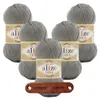 5 x ALIZE Diva 87 Coal Grey mit Label Produktbild-Vorschau 1