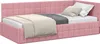 vidaXL Cadre de lit d'angle avec tête de lit rose 90 cm x Voir les images du produit 1