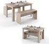 Vicco Esstisch Set Sentio, 90 x 140 cm mit 2 Bänken, Sonoma Produktbild-Vorschau 7