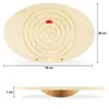 Tavola d'equilibrio in legno con labirinto e palline - Anteprima dell’immagine prodotto 9
