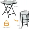 Glas-Gartentisch klappbar, Esstisch aus gehärtetem Glas, Produktbild-Vorschau 7