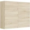 Komoda 120 cm 8 zásuvek skříňka FRAMIRE R-120-S8 sonoma Náhled obrázku produktu 1