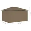 vidaXL Gartenzelt mit Vorhängen 4x3 m Taupe 180 g/m² Produktbild-Vorschau 9