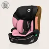 A pink and black car seat is shown against a plain background. Podgląd zdjęcia produktu
