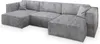 Masseno Ecksofa SARMO P mit Schlaffunktion U-Form, Sofa mit Produktbild-Vorschau 2